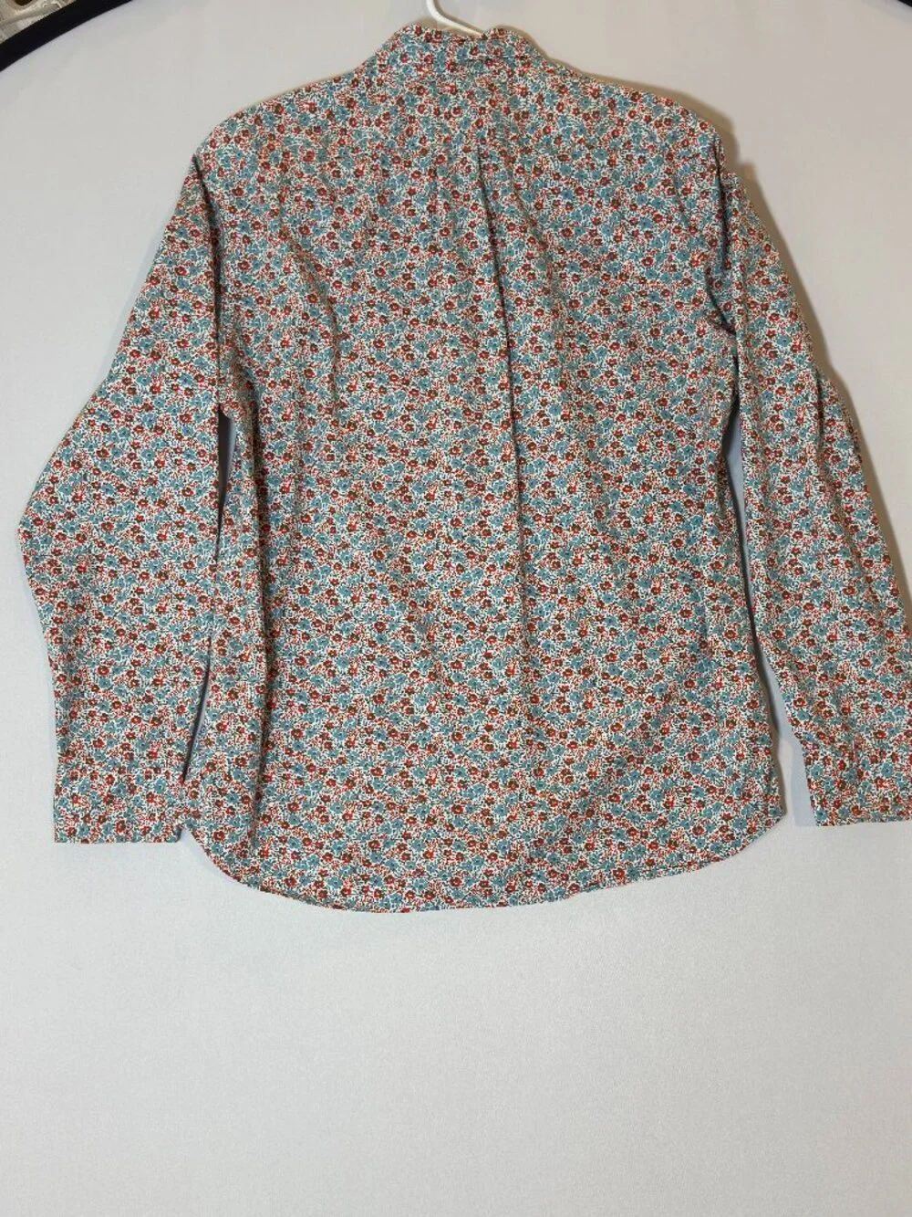 J. Crew Secret Wash Stretch Slim Men's L Floral Button Up Shirt Long Sleeve
